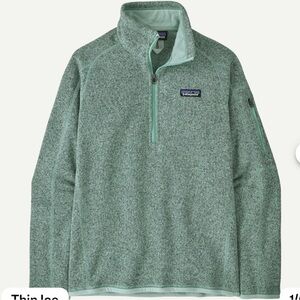 Patagonia Women's Better Sweater 1/4-Zip Fleece XL Green Pullover